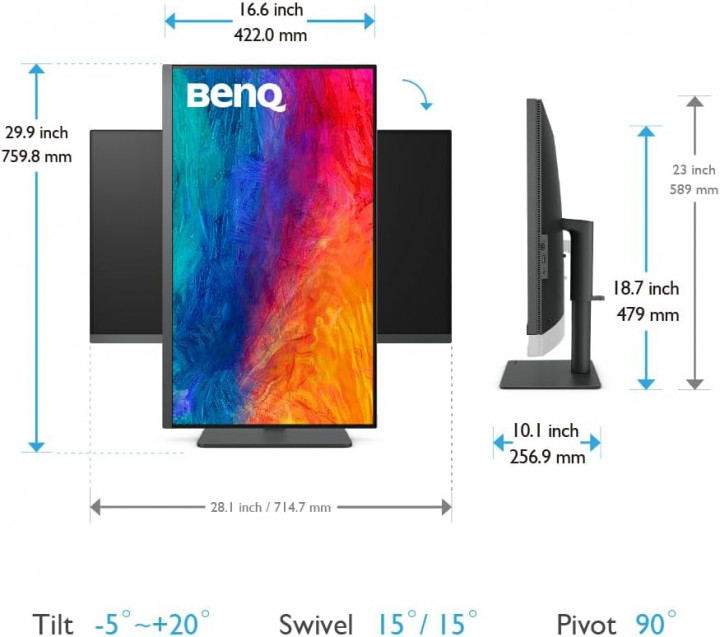 BenQ DesignVue PD3205U - 32” 3840x2160 UHD 16:9 HDR IPS LED 4K Monitor - USB-C