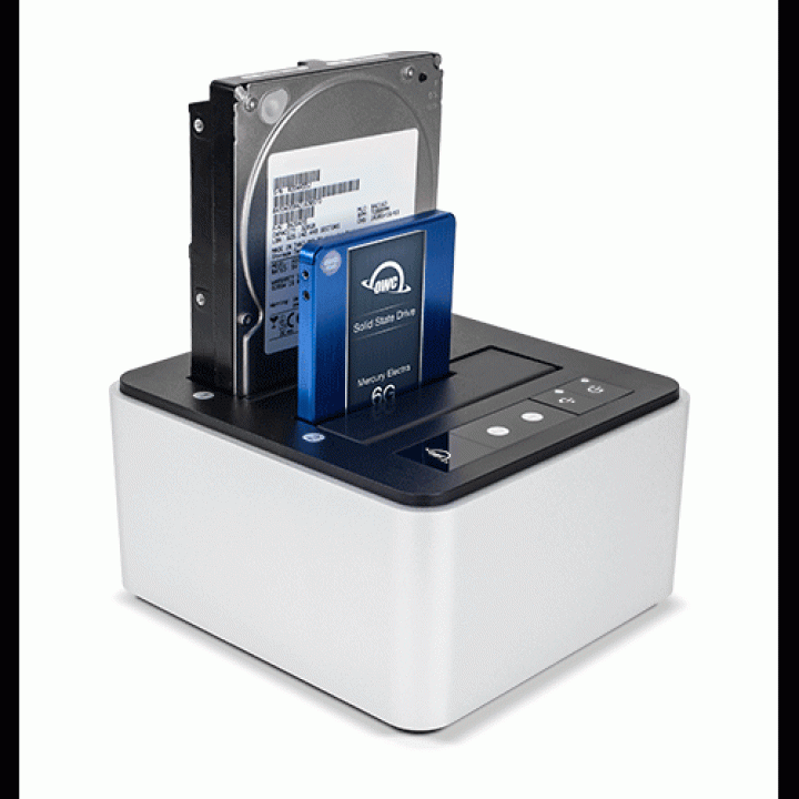 OWC Drive Dock USB 3.2 (10Gb/s) Dual-Bay Drive Docking Solution for 2.5-inch and 3.5-inch SATA Drives