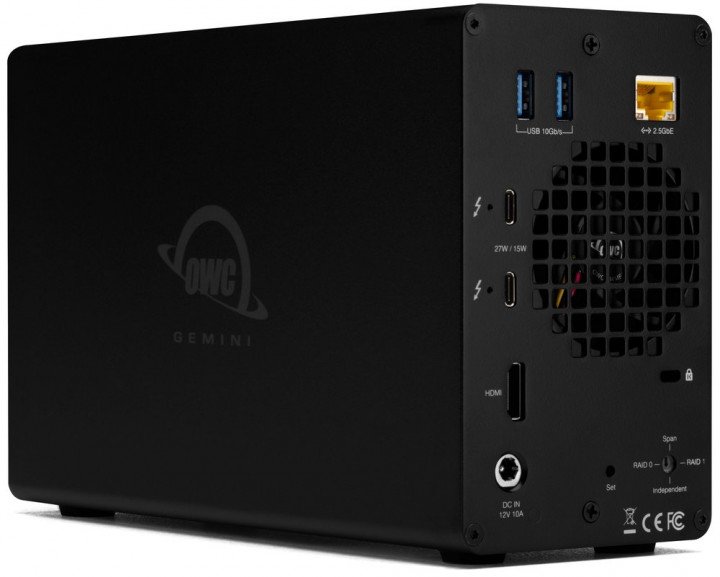 12.0TB OWC Gemini Ultra X6 - Thunderbolt (USB-C) Dock and Dual-Drive SSD RAID External Storage Solution