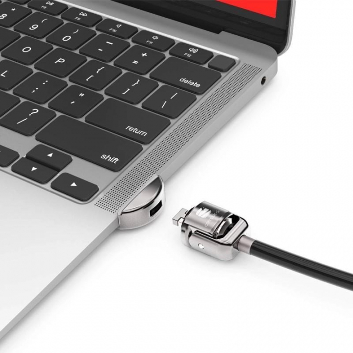 Compulocks Ledge Lock Adapter for MacBook Air 13' M2-M4 with Combination Lock Silver - adaptador de bloqueio de cabo de segurança