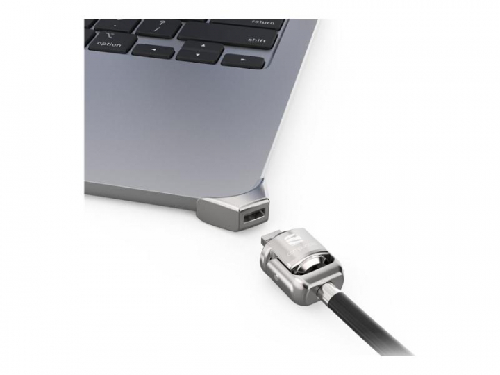 Compulocks Ledge Lock Adapter for MacBook Air 15' M2-M4 with Keyed Cable Lock Silver - kit de segurança de sistema - fechadura com chave